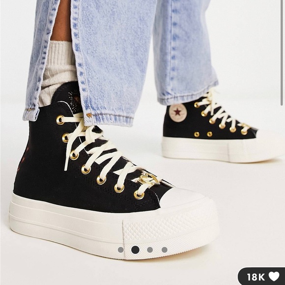 Converse Shoes - Valentines Converse Platforms